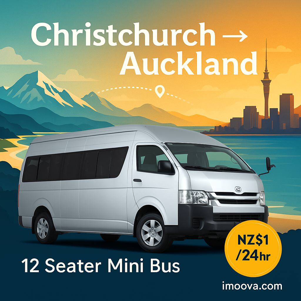 12 Seater Mini Bus available for relocation from Christchurch to Auckland