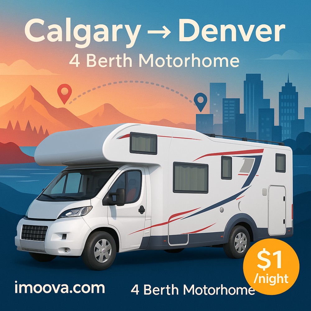4 Berth Motorhome available for relocation from Calgary to Denver