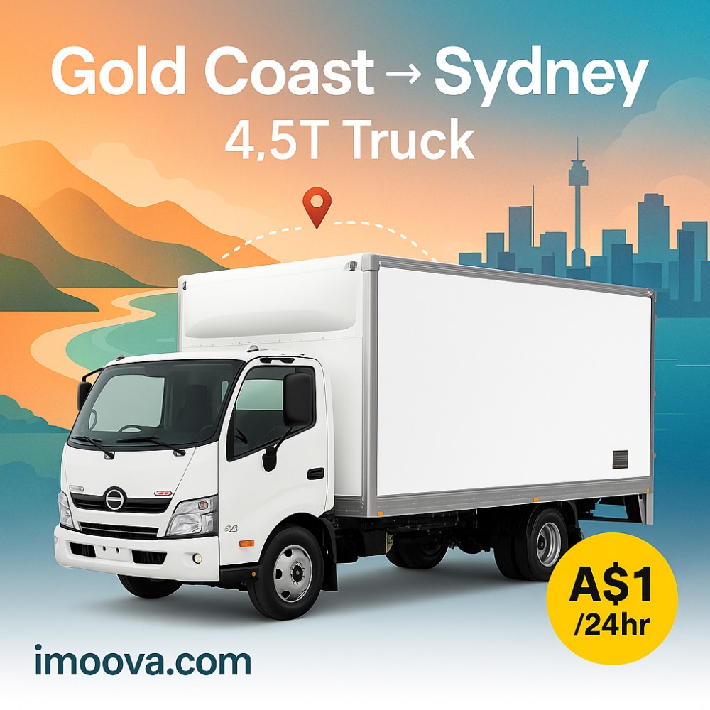 4.5T Truck available for relocation from Gold Coast to Sydney