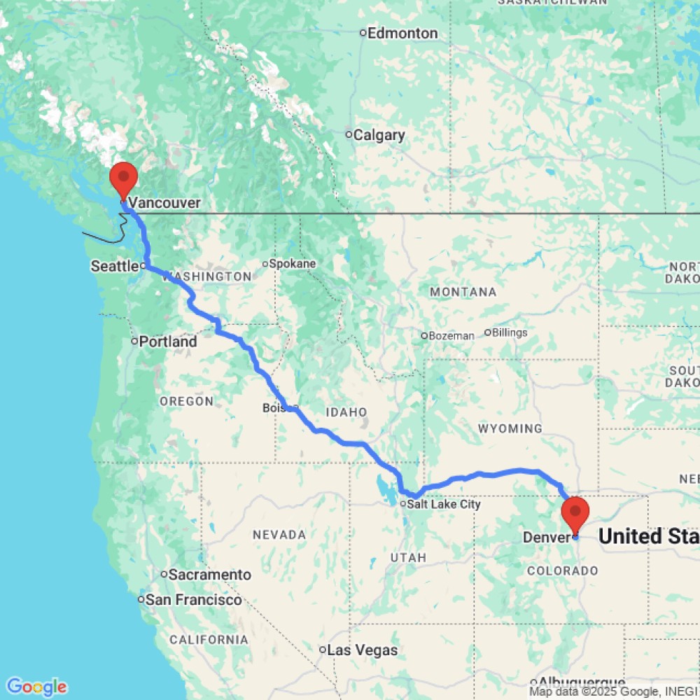 Trip between Vancouver and Denver