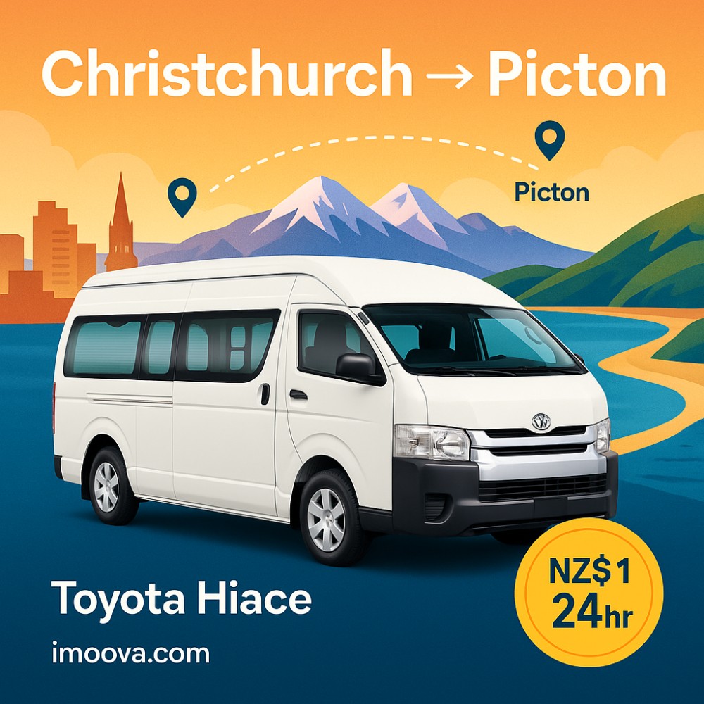 Toyota Hiace available for relocation from Christchurch to Picton