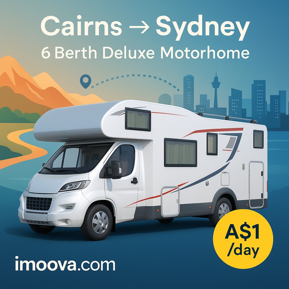 6 Berth Deluxe Motorhome available for relocation from Cairns to Sydney