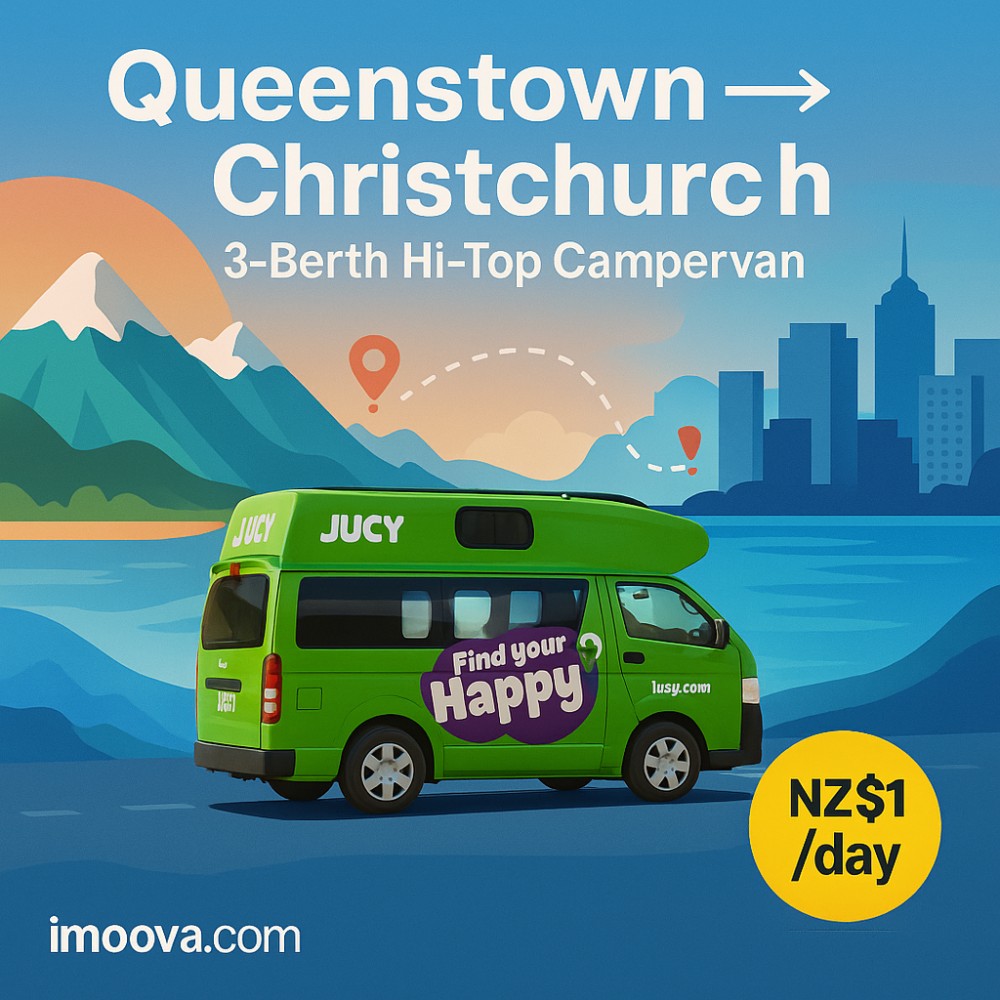 3-Berth Hi-Top Campervan available for relocation from Queenstown to Christchurch