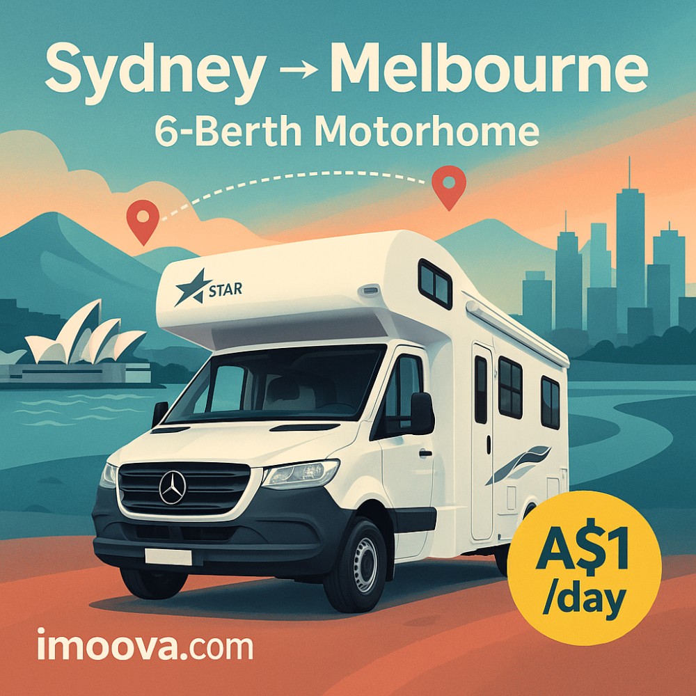 6-Berth Motorhome available for relocation from Sydney to Melbourne