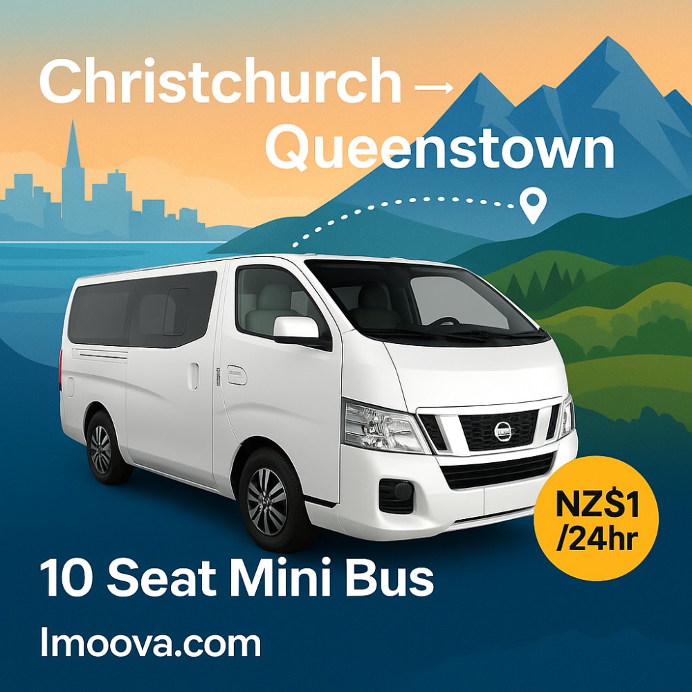 10 Seat Mini Bus available for relocation from Christchurch to Queenstown