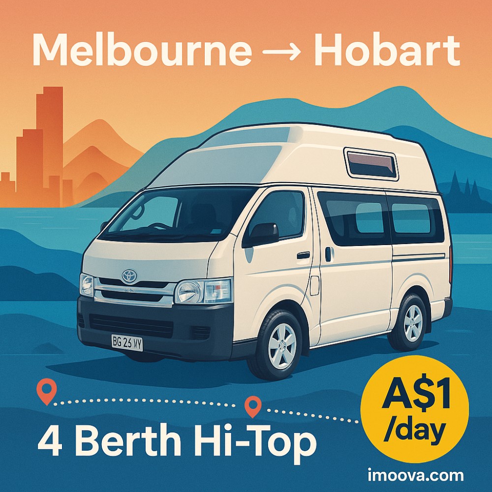 4 Berth Hi-Top available for relocation from Melbourne to Hobart