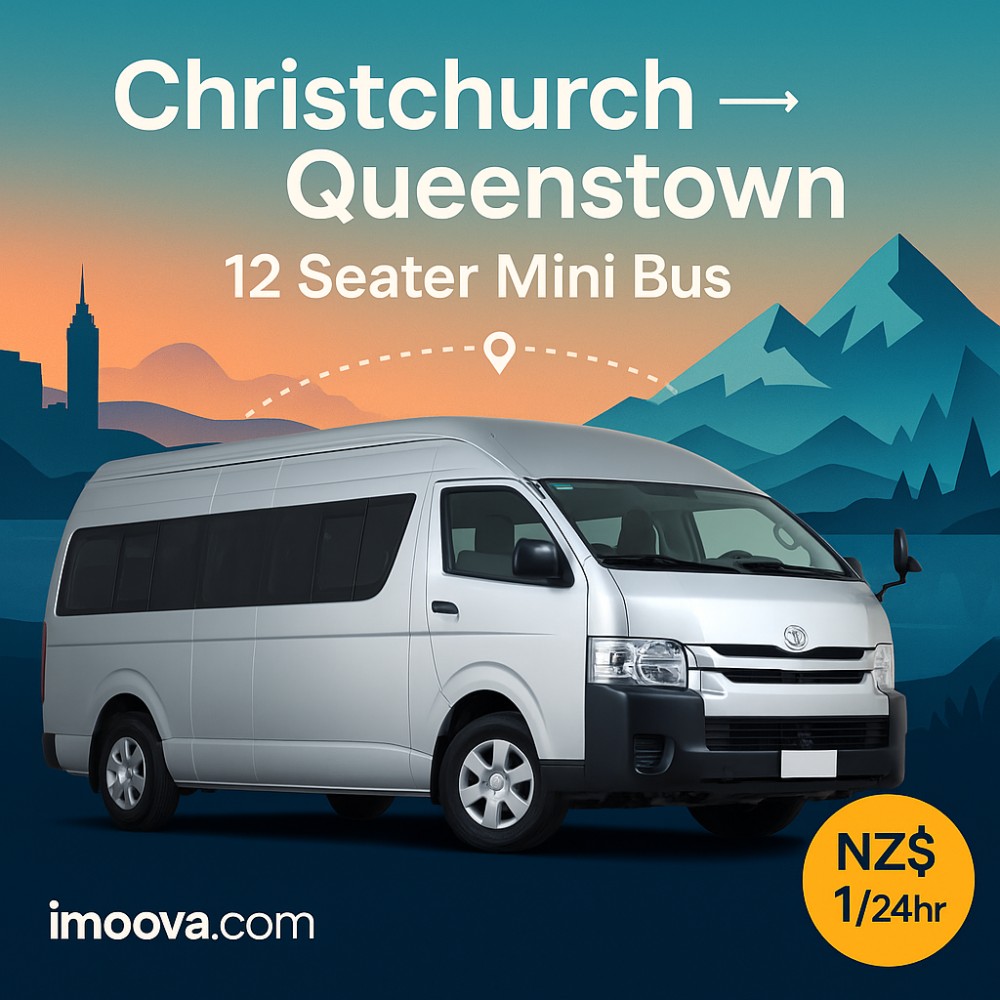 12 Seater Mini Bus available for relocation from Christchurch to Queenstown