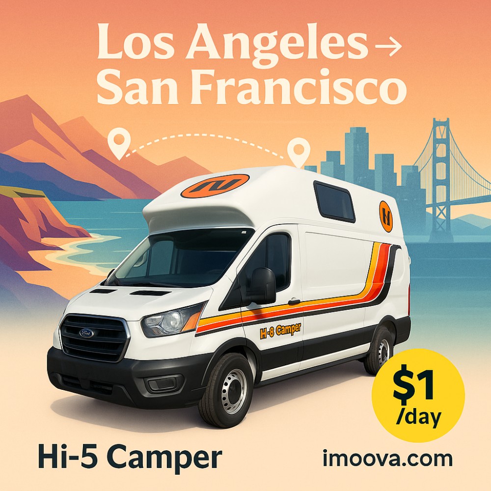 Hi-5 Camper available for relocation from Los Angeles to San Francisco