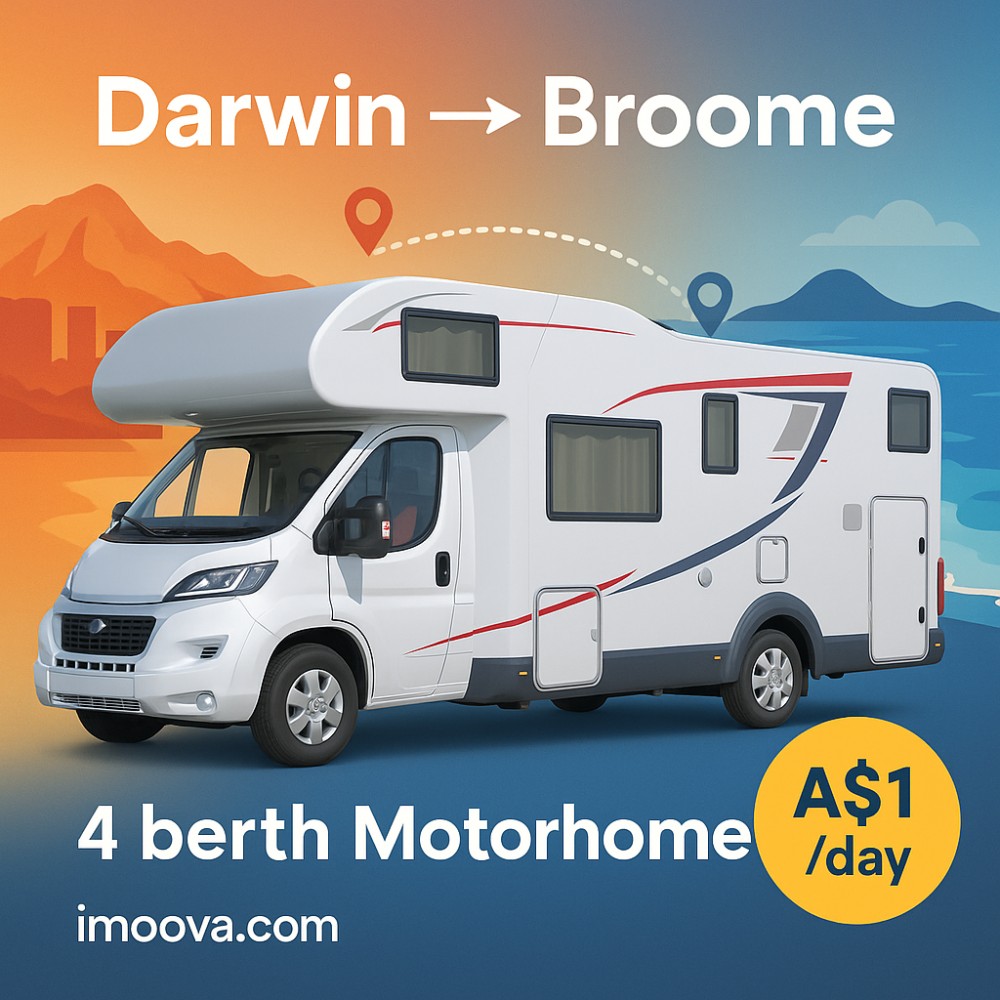 4 berth Motorhome available for relocation from Darwin to Broome