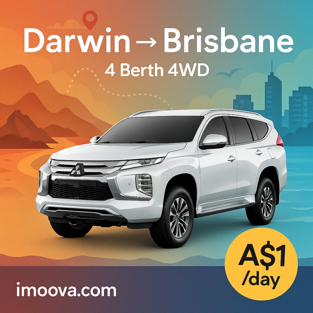 4 Berth 4WD available for relocation from Darwin to Brisbane