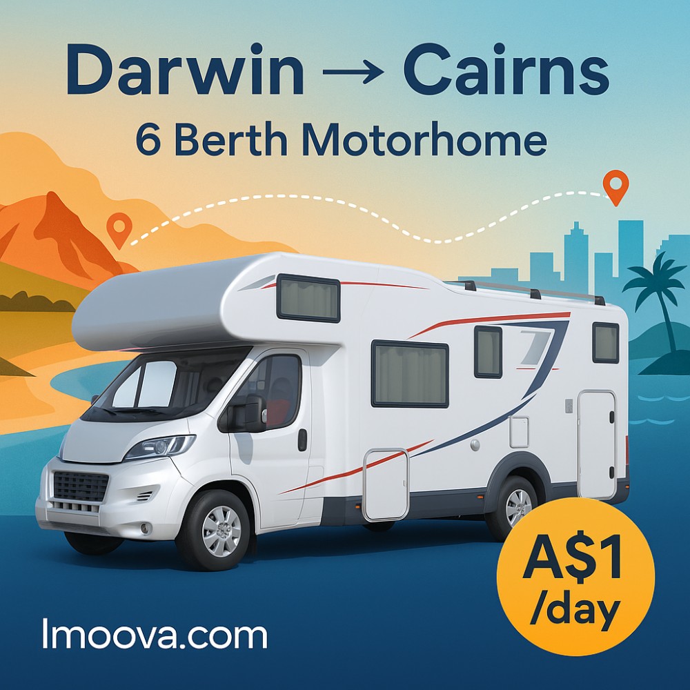 6 Berth Motorhome available for relocation from Darwin to Cairns