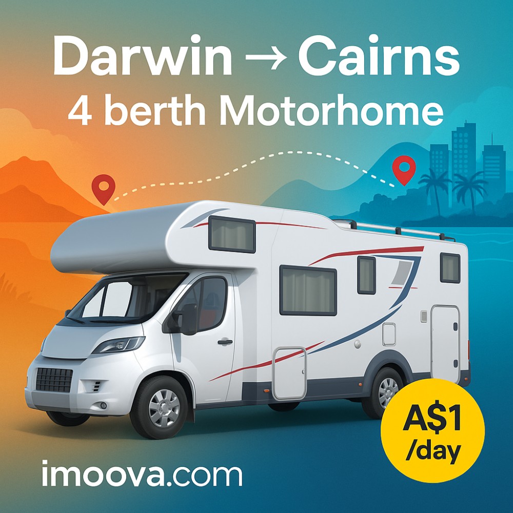 4 berth Motorhome available for relocation from Darwin to Cairns