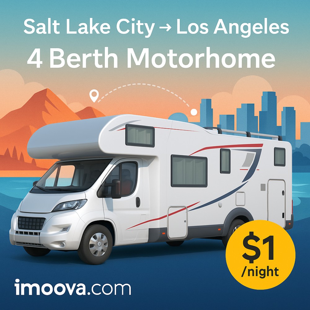 4 Berth Motorhome available for relocation from Salt Lake City to Los Angeles