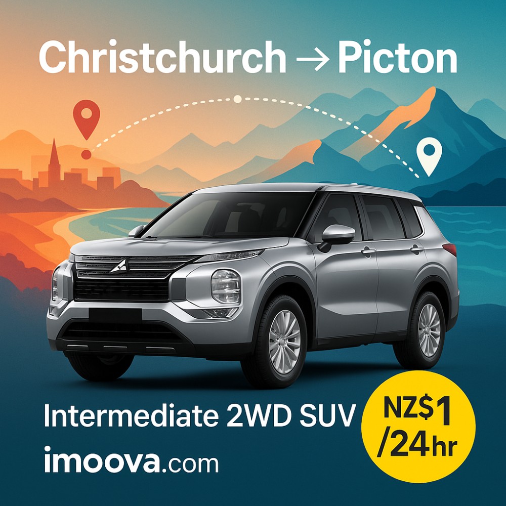 Intermediate 2WD SUV available for relocation from Christchurch to Picton