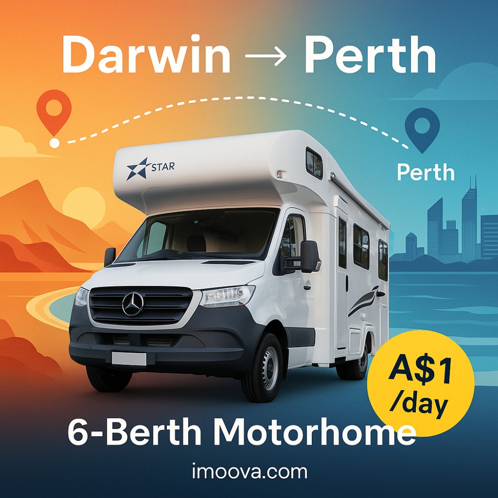 6-Berth Motorhome available for relocation from Darwin to Perth