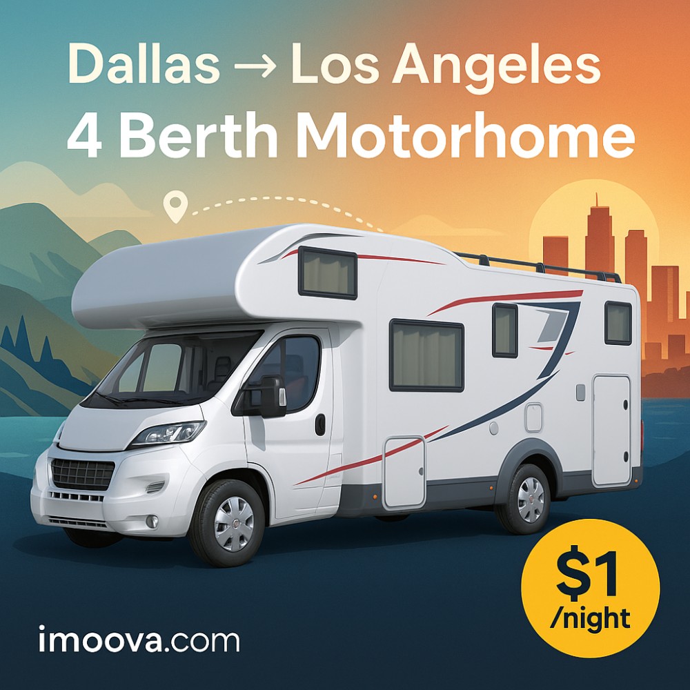 4 Berth Motorhome available for relocation from Dallas to Los Angeles