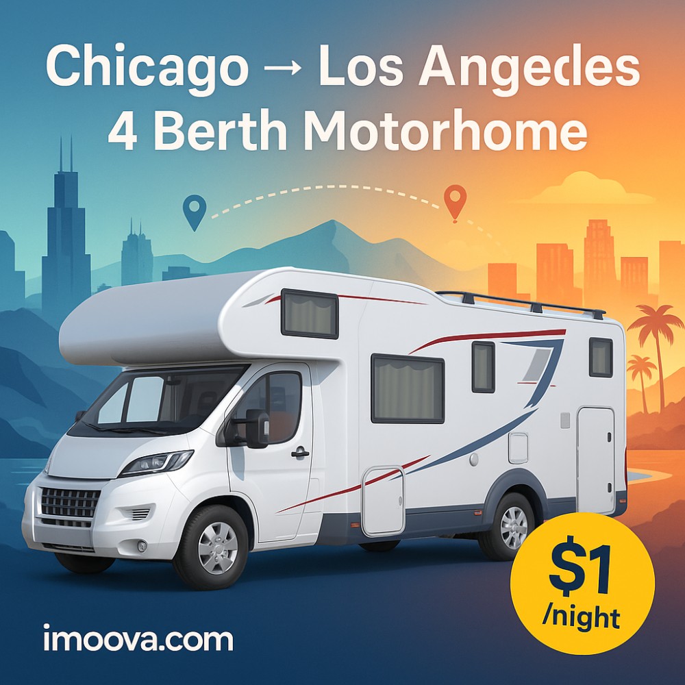 4 Berth Motorhome available for relocation from Chicago to Los Angeles