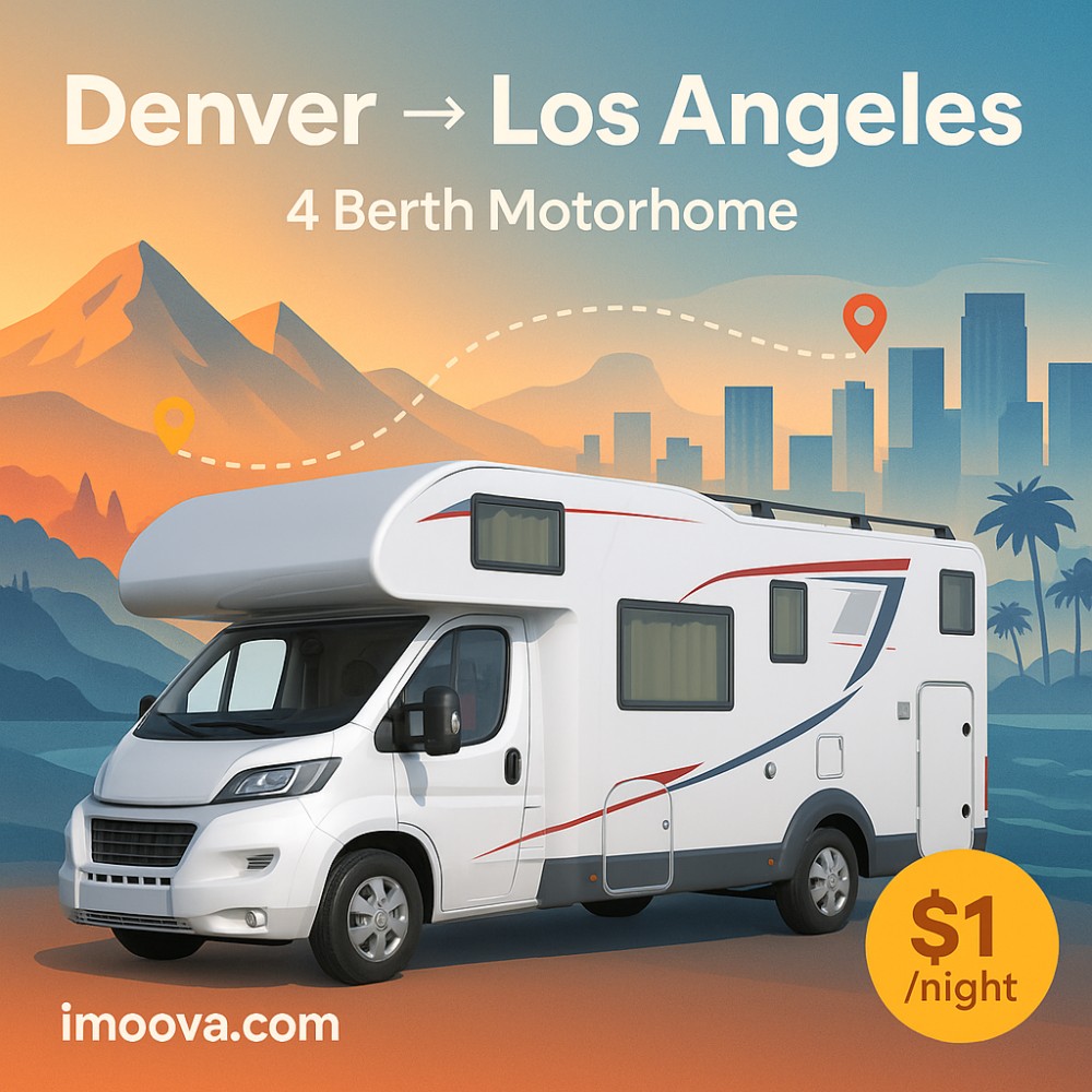 4 Berth Motorhome available for relocation from Denver to Los Angeles