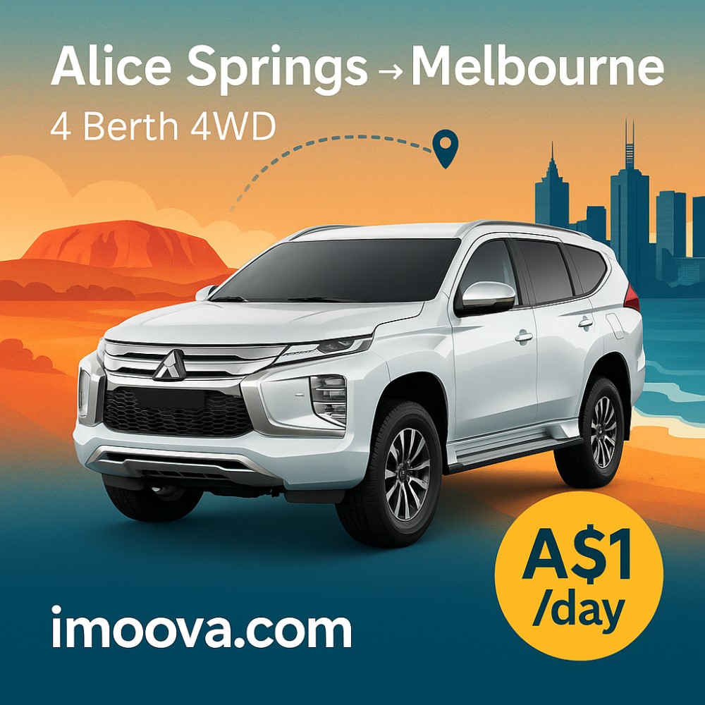 4 Berth 4WD available for relocation from Alice Springs to Melbourne