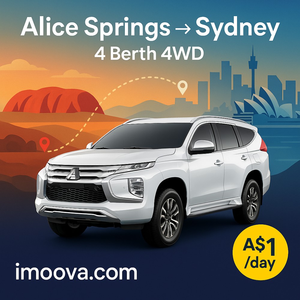 4 Berth 4WD available for relocation from Alice Springs to Sydney