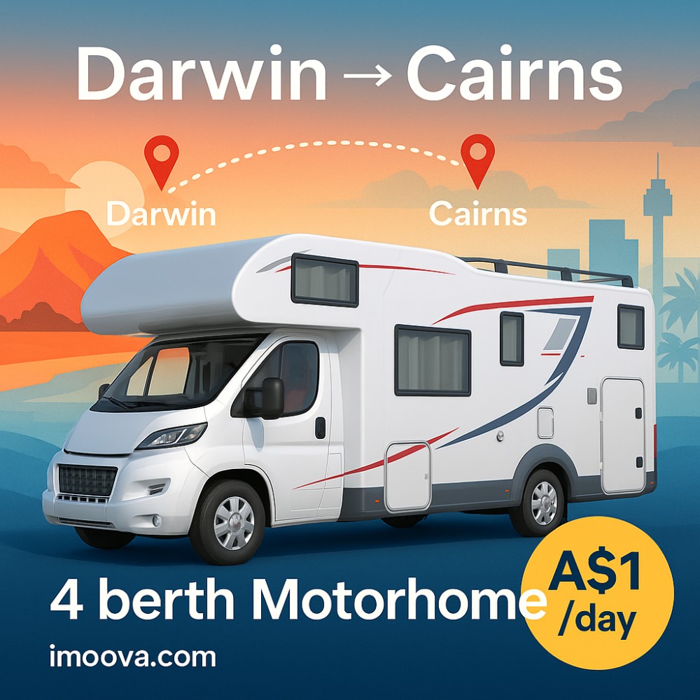 4 berth Motorhome available for relocation from Darwin to Cairns