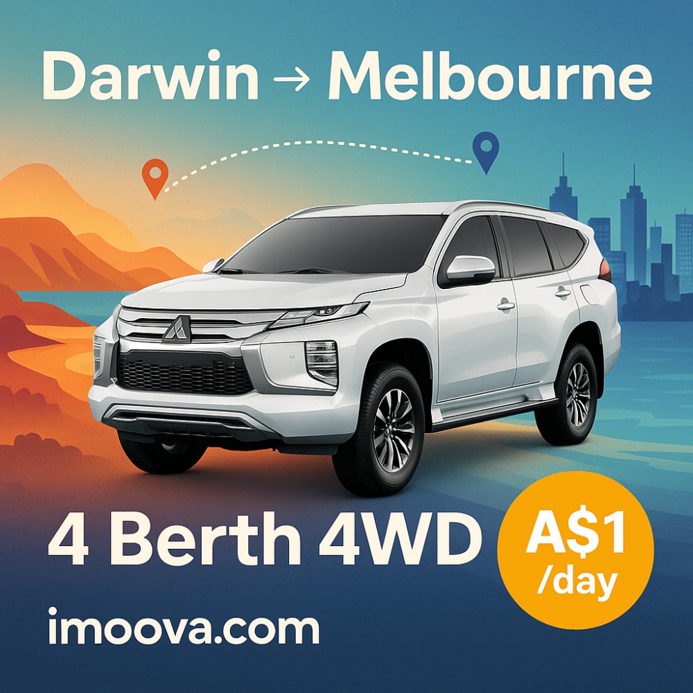 4 Berth 4WD available for relocation from Darwin to Melbourne