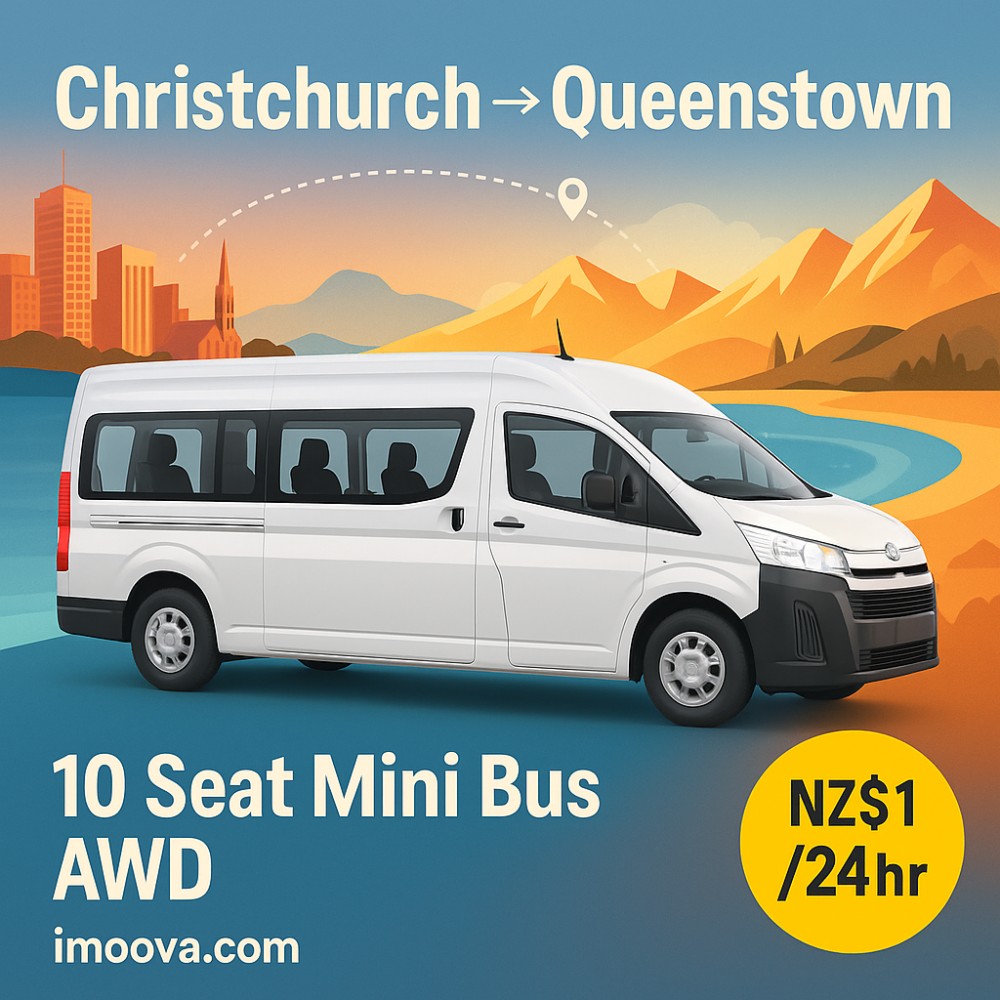 10 Seat Mini Bus AWD available for relocation from Christchurch to Queenstown