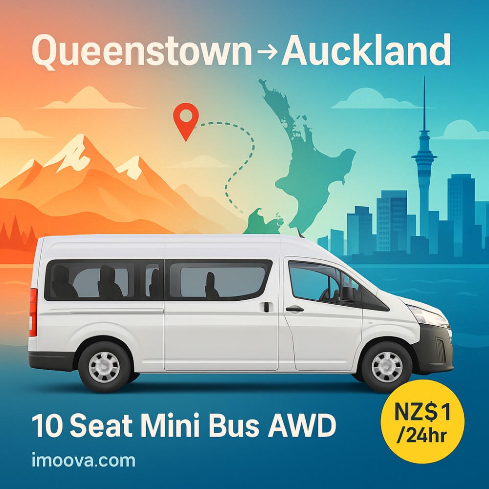 10 Seat Mini Bus AWD available for relocation from Queenstown to Auckland