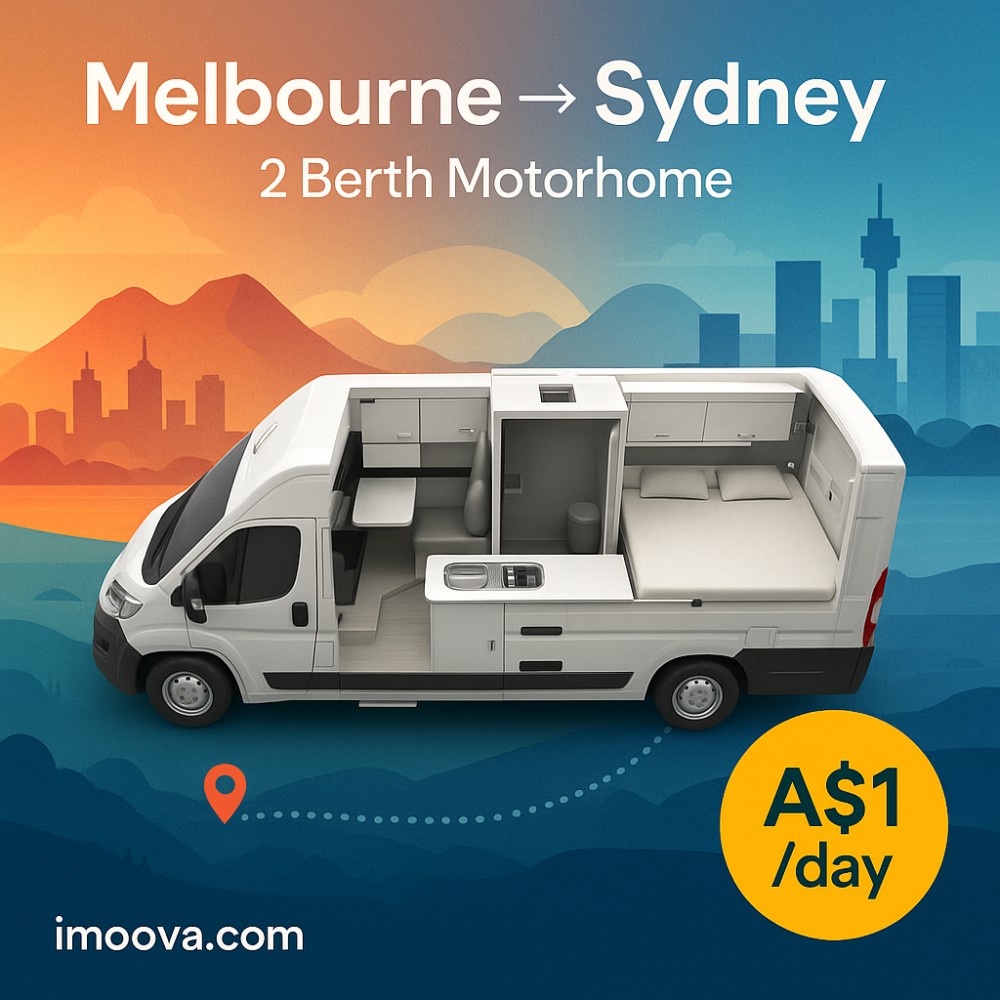 2 Berth Motorhome available for relocation from Melbourne to Sydney