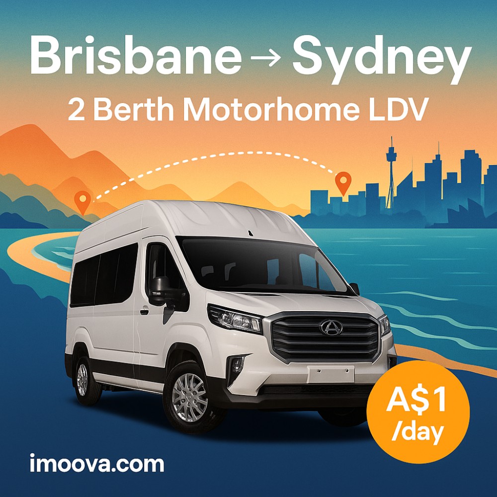 2 Berth Motorhome LDV available for relocation from Brisbane to Sydney