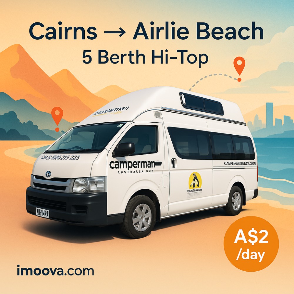 5 Berth Hi-Top available for relocation from Cairns to Airlie Beach