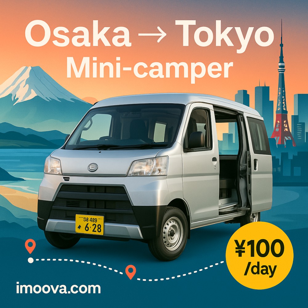 Mini-camper available for relocation from Osaka to Tokyo