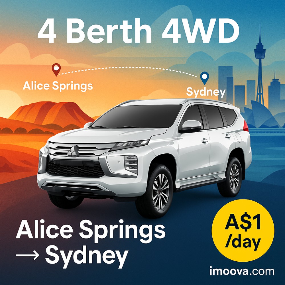 4 Berth 4WD available for relocation from Alice Springs to Sydney
