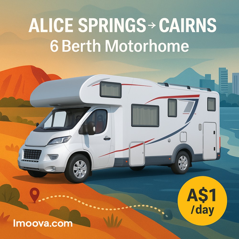 6 Berth Motorhome available for relocation from Alice Springs to Cairns