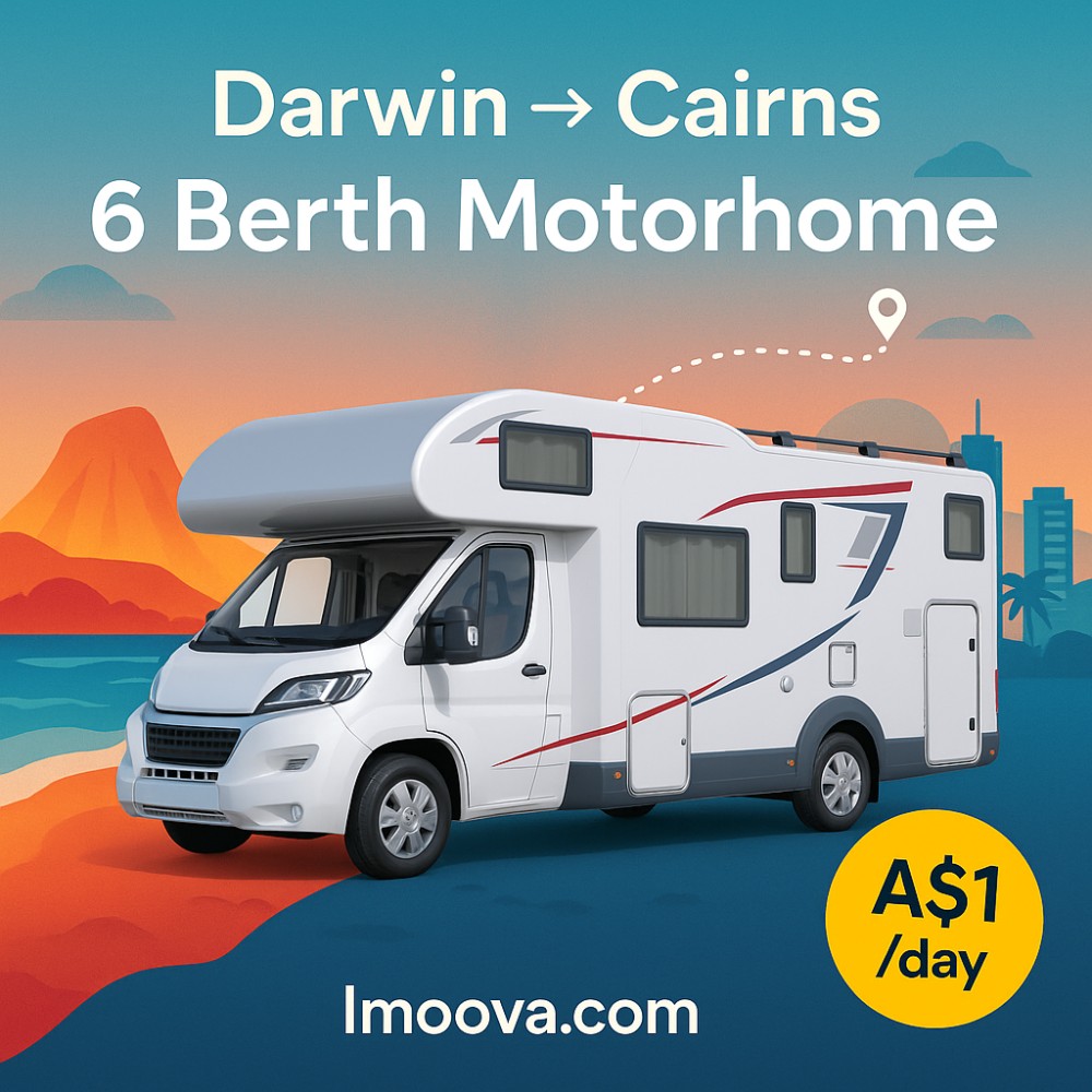 6 Berth Motorhome available for relocation from Darwin to Cairns