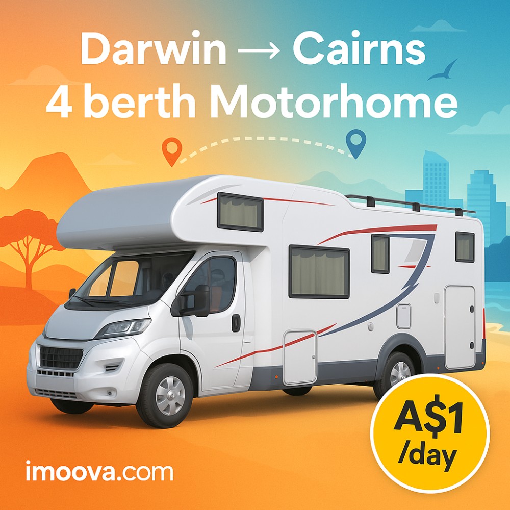 4 berth Motorhome available for relocation from Darwin to Cairns