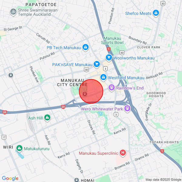 map of departure location