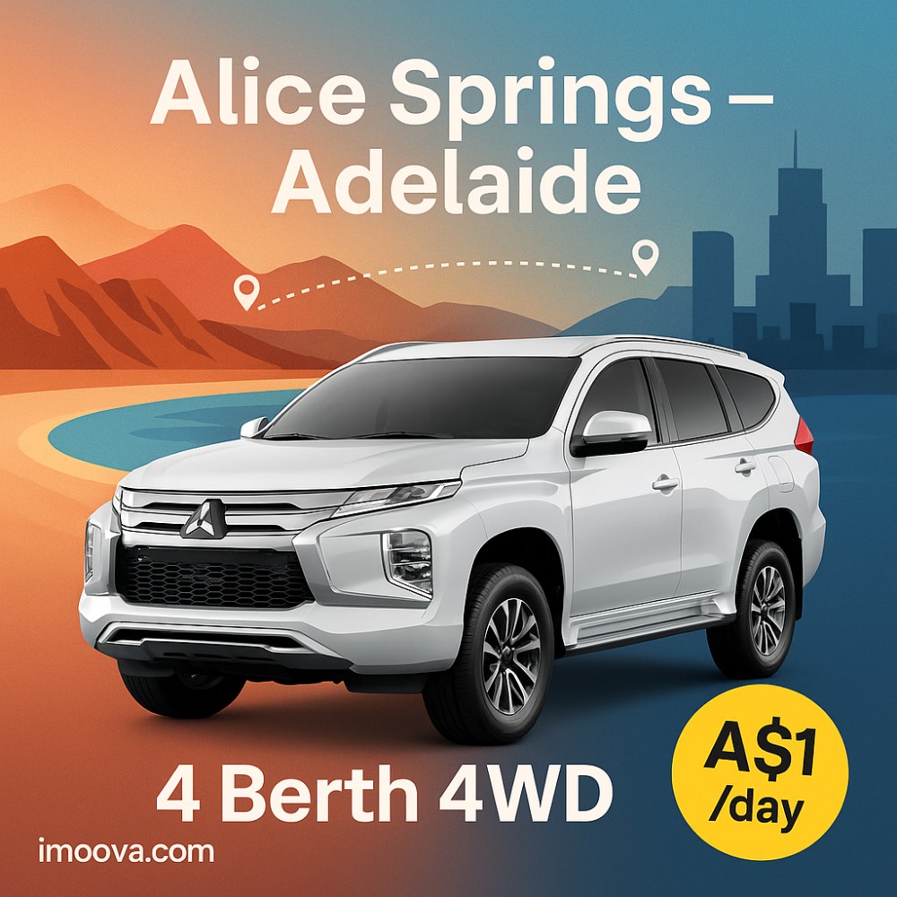 4 Berth 4WD available for relocation from Alice Springs to Adelaide