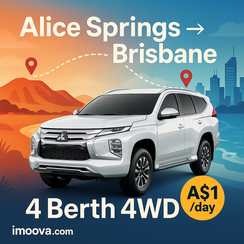 4 Berth 4WD available for relocation from Alice Springs to Brisbane