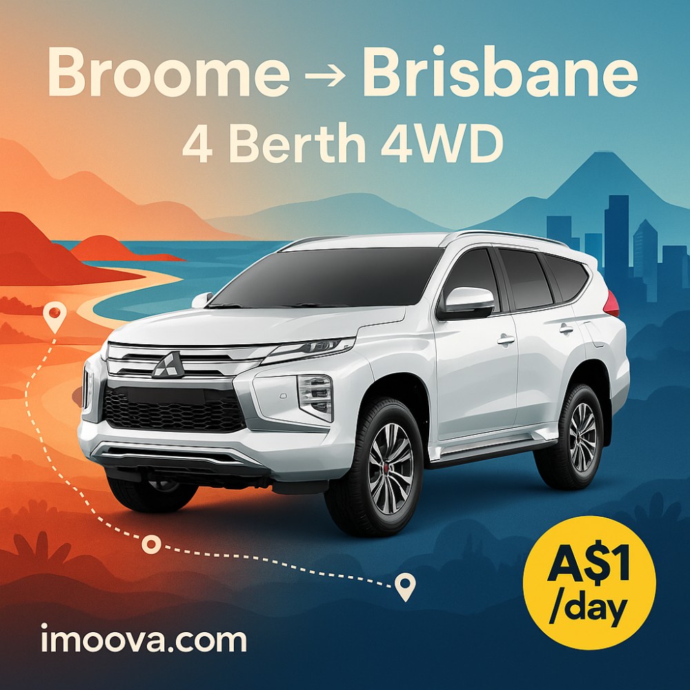 4 Berth 4WD available for relocation from Broome to Brisbane
