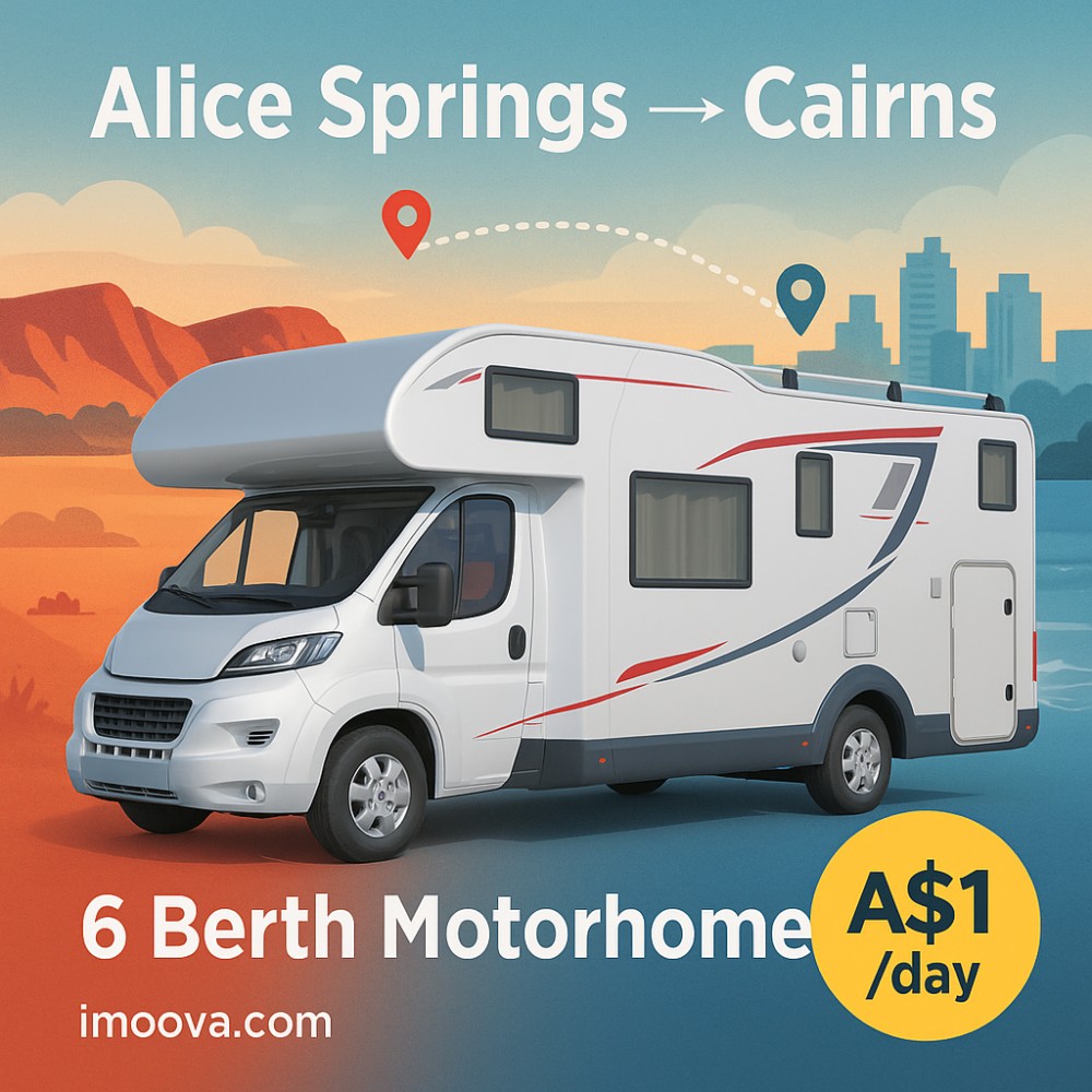 6 Berth Motorhome available for relocation from Alice Springs to Cairns