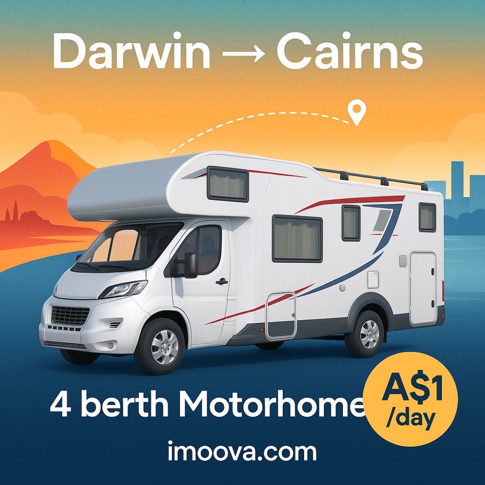 4 berth Motorhome available for relocation from Darwin to Cairns