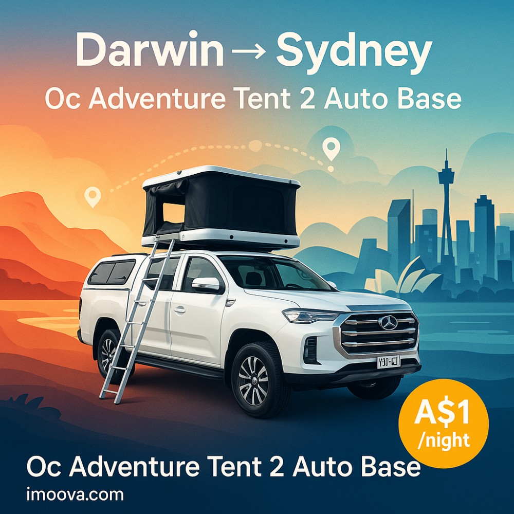 Oc Adventure Tent 2 Auto Base available for relocation from Darwin to Sydney