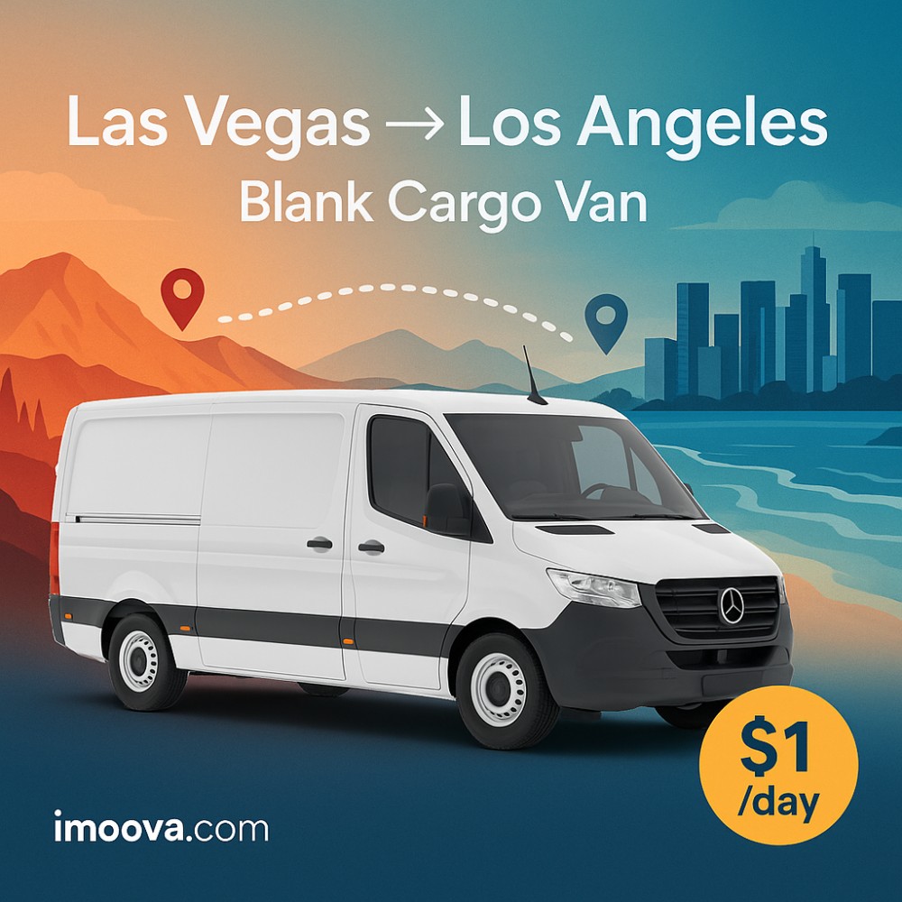 Blank Cargo Van available for relocation from Las Vegas to Los Angeles