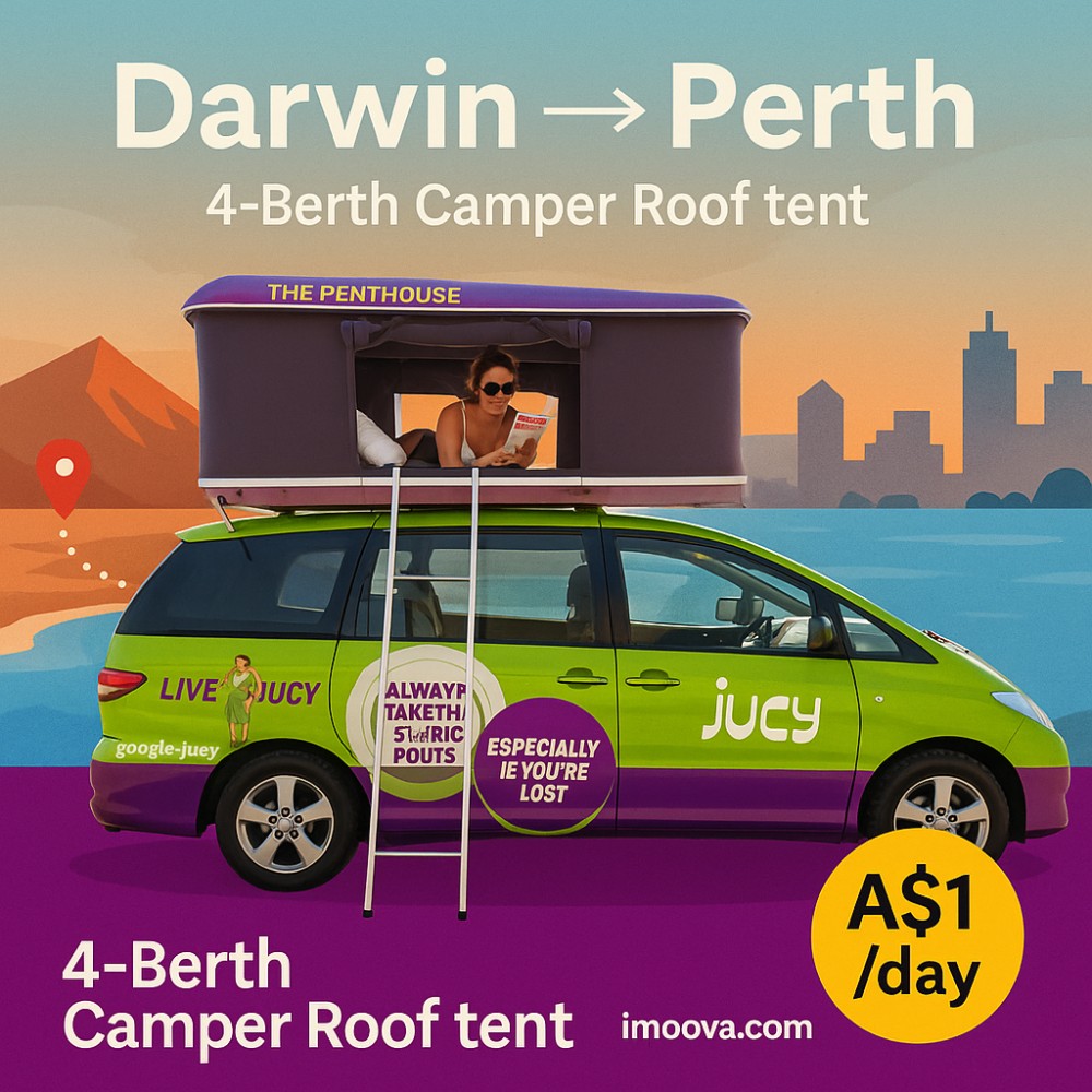 4-Berth Camper Roof tent available for relocation from Darwin to Perth