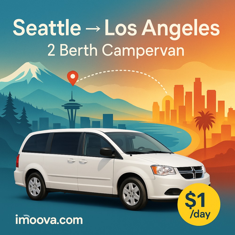 2 Berth Campervan available for relocation from Seattle to Los Angeles