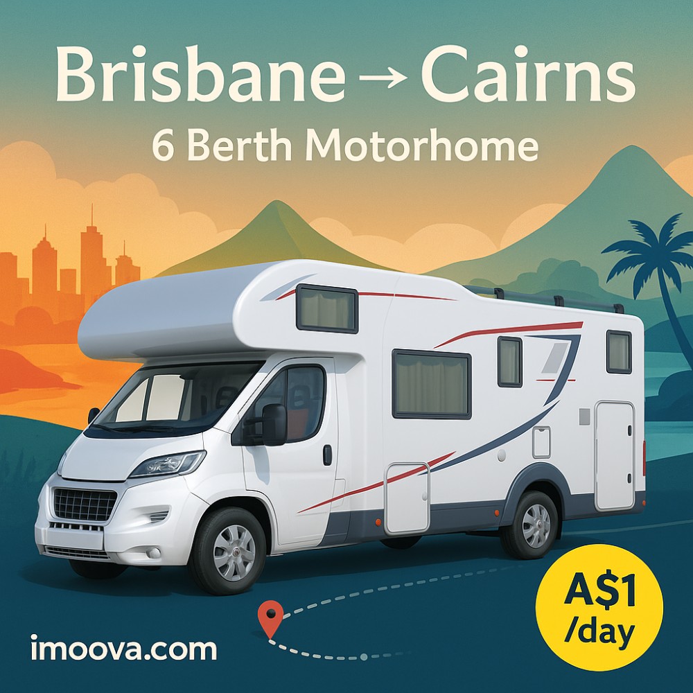 6 Berth Motorhome available for relocation from Brisbane to Cairns