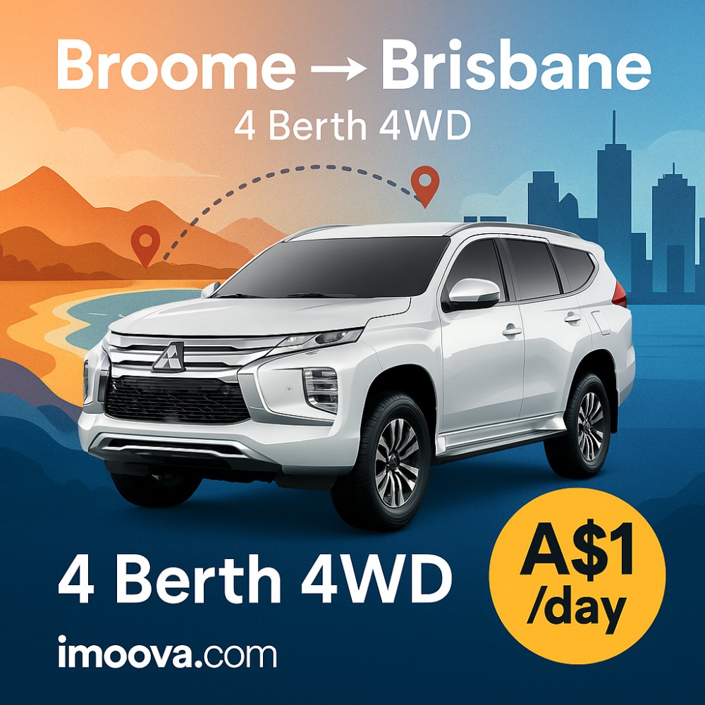 4 Berth 4WD available for relocation from Broome to Brisbane