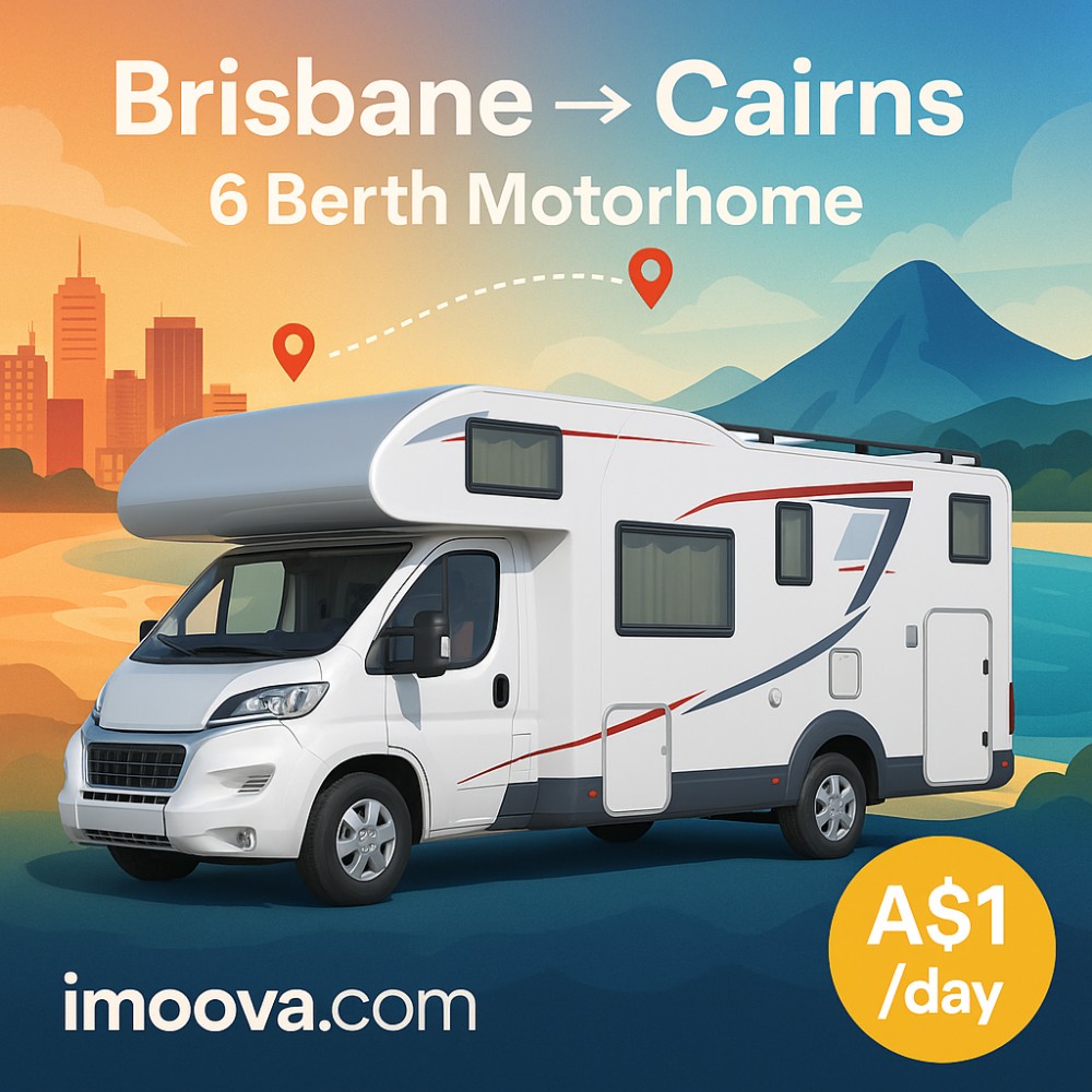 6 Berth Motorhome available for relocation from Brisbane to Cairns