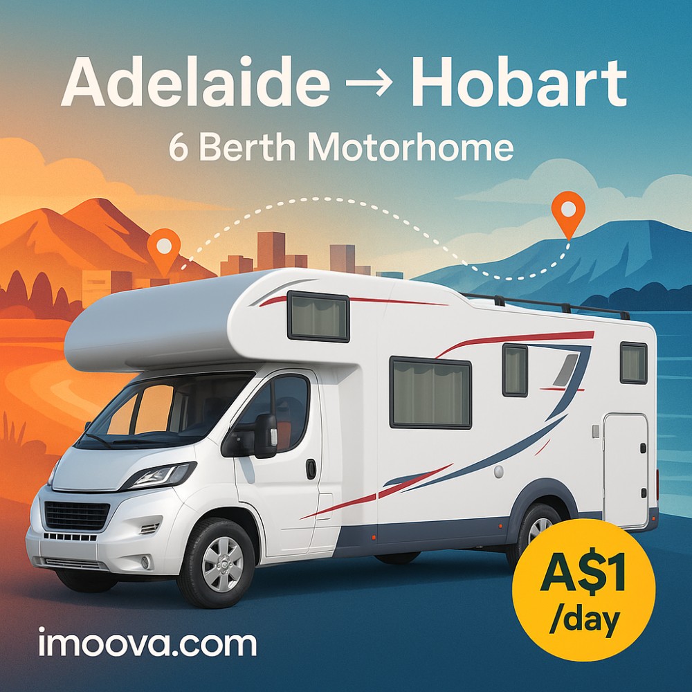 6 Berth Motorhome available for relocation from Adelaide to Hobart
